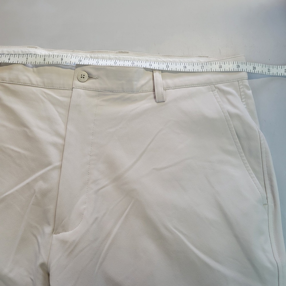 FootJoy Mens Performance Golf Pants Ivory Off White W38 L30 Flat Front Stretch - Picture 7 of 9